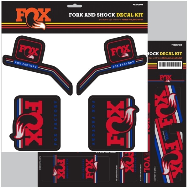 Fox Decal 16 Heritage, Fork & Shock Kit - R/W/B