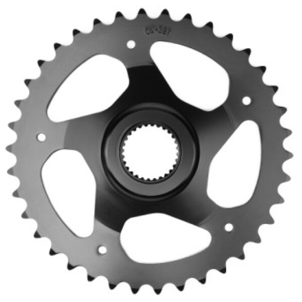 Gearhjul stål (sort) 38t til E-Bike Bosch gen. 4. Kædelinje 50 mm, 11/128 x 3/32